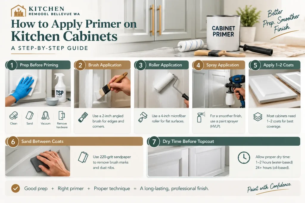 How to Apply Primer on Kitchen Cabinets