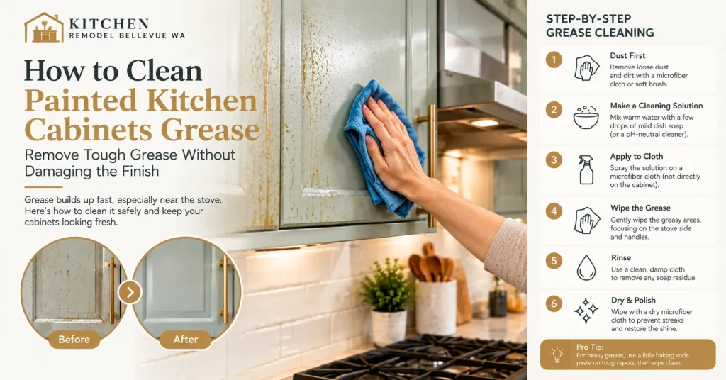 How to Clean Painted Kitchen Cabinets Grease