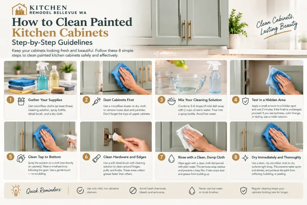 How to Clean Painted Kitchen Cabinets