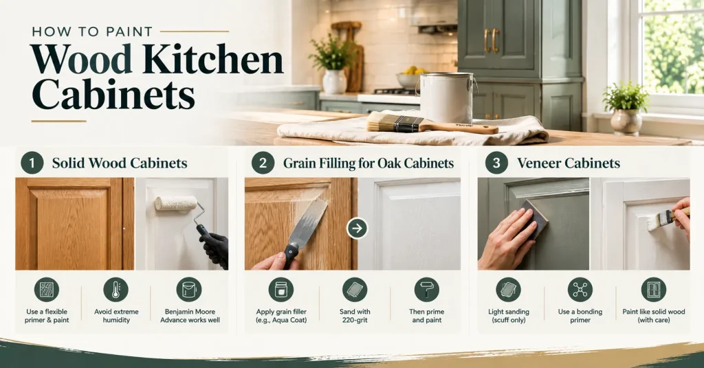 How to Paint Wood Kitchen Cabinets