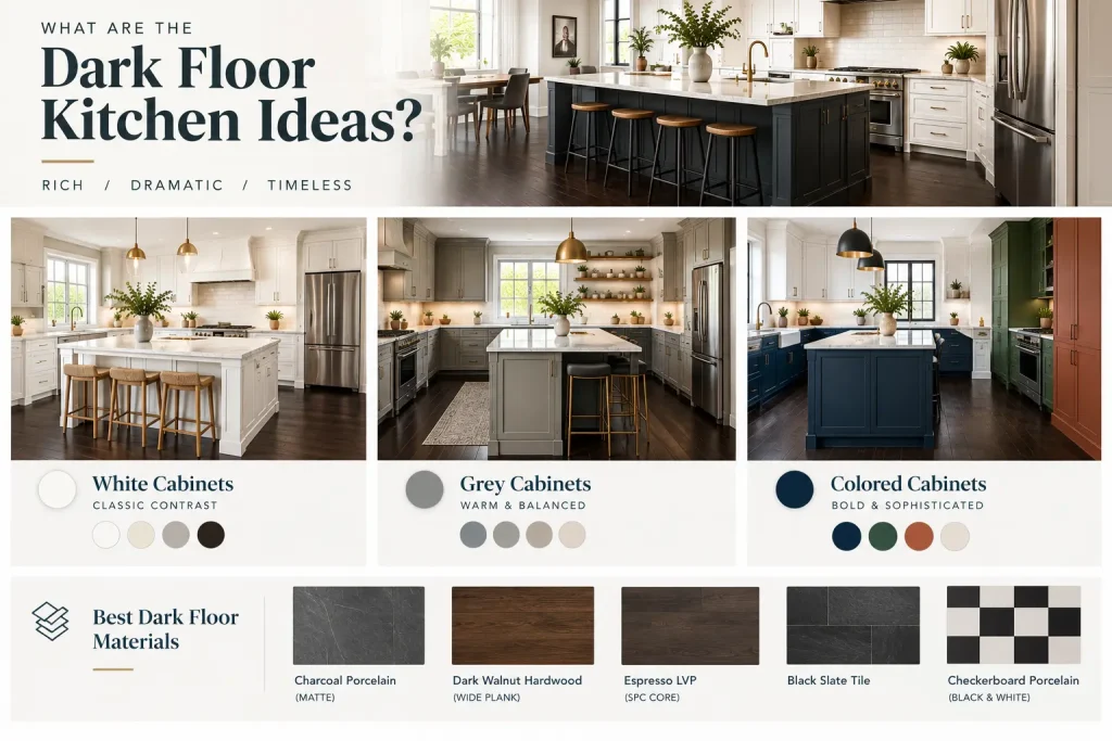 Best Dark Floor Kitchen Ideas