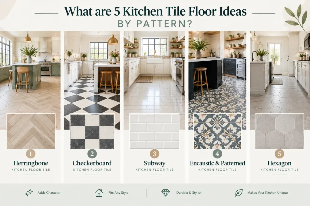 5 Kitchen Tile Floor Ideas by Pattern