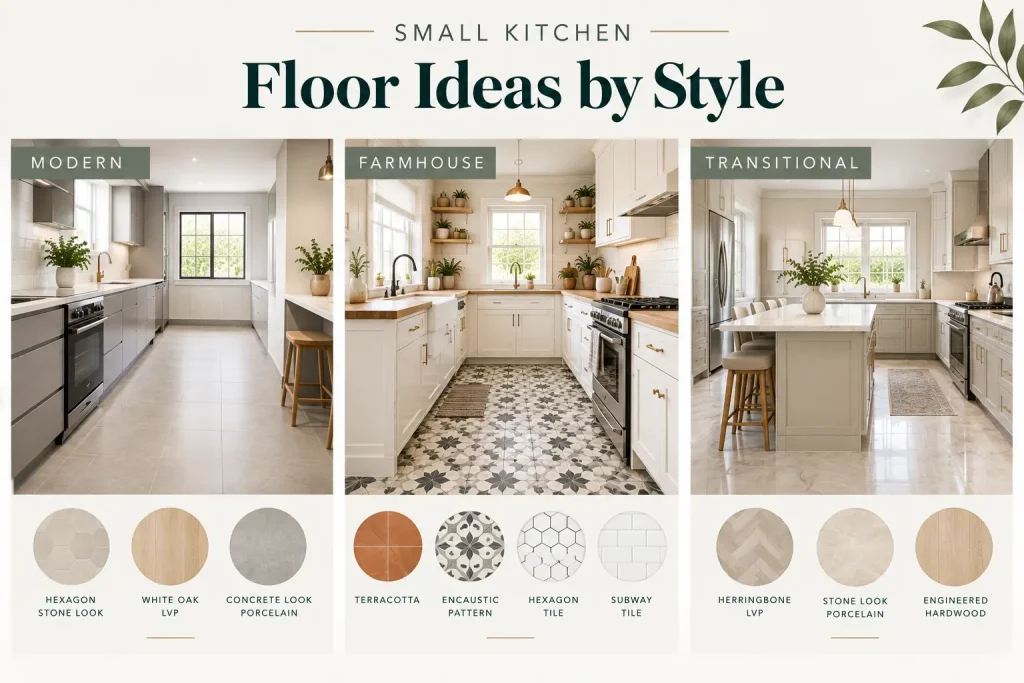 Small Kitchen Floor Ideas by Style